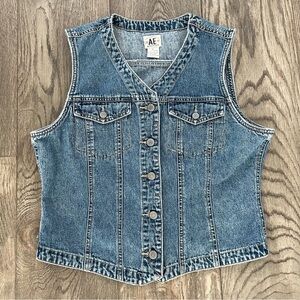 AMERICAN EAGLE AE Vintage Denim Jean Vest Size L